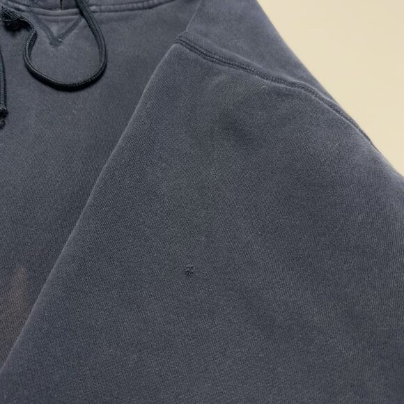 Vintage Foot Locker Hoodie Sweatshirt Mens 2XL Navy Blue Blank Sportswear - Picture 6 of 11